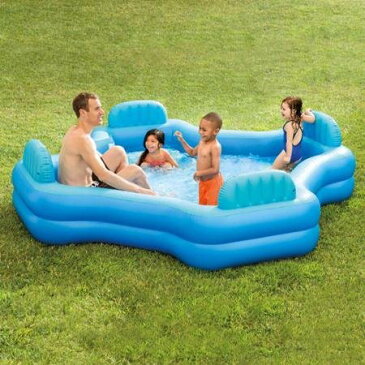 プール ビニールプール ファミリープール オーバルプール 家庭用プール 【送料無料】Intex Relax And Keep Cool 57191WL Swim Center Family Lounge Pool, Holds 221 Gallons Water, Blueプール ビニールプール ファミリープール オーバルプール 家庭用プール