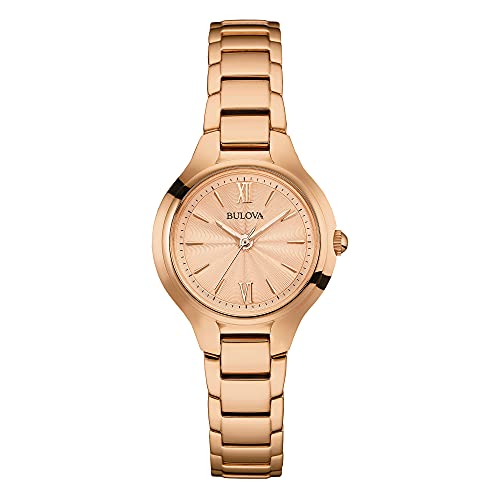 楽天angelica腕時計 ブローバ レディース 97L151 Bulova Ladies' Classic Rose Gold Stainless Steel 3-Hand Quartz Watch, Rose Gold Dial, 28mm Style: 97L151腕時計 ブローバ レディース 97L151