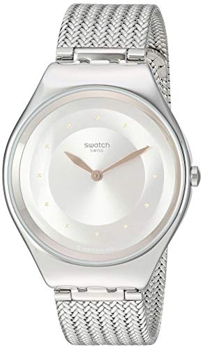 スキン 腕時計 スウォッチ レディース Swatch Skin Irony Quartz Stainless Steel Strap, 16 Casual Watch (Model: SYXS117M), Grey腕時計 スウォッチ レディース