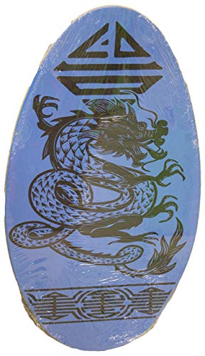 T[tB XL{[h }X|[c Sunspecs Rubber Top Wooden Skimboard with Slip Free Grip (No Wax Needed!) (Blue w/Dragon, 30 Inch)T[tB XL{[h }X|[c