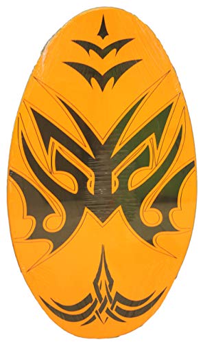 サーフィン スキムボード マリンスポーツ Rubber Top Wooden Skimboard with Slip Free Grip (No Wax Needed!) (Orange, 41 Inch)サーフィン スキムボード マリンスポーツ