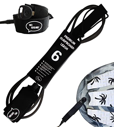 サーフィン リーシュコード マリンスポーツ Ho Stevie! Premium Surf Leash [1 Year Warranty] Maximum Strength, Lightweight, Kink-Free, for All Types of Surfboards. 7mm Thick (1/4