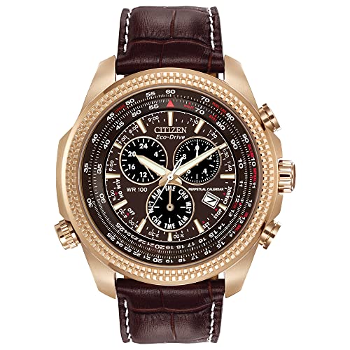 腕時計 シチズン 逆輸入 海外モデル 海外限定 BL5403-03X Citizen Men 039 s Eco-Drive Weekender Brycen Chronograph Watch in Gold-tone Stainless Steel, Brown Leather strap (Model: BL5403-03X)腕時計 シチズン 逆輸入 海外モデル 海外限定 BL5403-03X