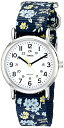 腕時計 タイメックス レディース T2P370 Timex Women's T2P370 Weekender 31mm Blue Floral Nylon Slip-Thru Strap Watch腕時計 タイメックス レディース T2P370