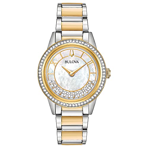腕時計 ブローバ レディース Bulova Crystal Ladies Watch, Stainless Steel Turnstyle, Two-Tone (Model: 98L260)腕時計 ブローバ レディース
