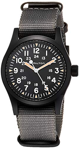 腕時計 ハミルトン レディース Hamilton Khaki Field Hand Wind Black Dial Men's Watch H69409930腕時..