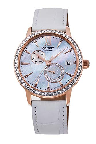 ユー・クラシカルエレガンス 腕時計 オリエント レディース ORIENT Ladies Swarovski Automatic 'Sun and Moon' Pearl Dial Rose Gold Watch RA-AK0004A腕時計 オリエント レディース