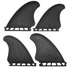 サーフィン フィン マリンスポーツ PACIFIC VIBRATIONS Code 4 Template fits Futures Base Quad KEEL Fins Surfboard 4 fin Set Solid Fiberglass Blackサーフィン フィン マリンスポーツ