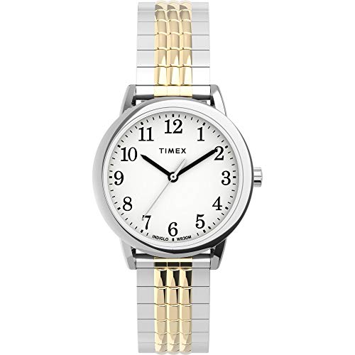 タイメックス 腕時計 タイメックス レディース Timex Women's TW2U08600 Easy Reader 30mm Silver-Tone/White Perfect Fit Expansion Band Watch腕時計 タイメックス レディース