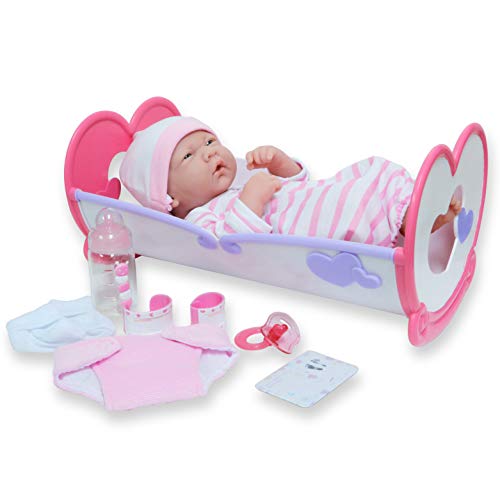 ジェーシートイズ 赤ちゃん おままごと ベビー人形 JC Toys - La Newborn 10 Piece Layette Deluxe Rocking Crib Gift Set 14 Life-Like Original Vinyl Newborn Doll w/Accessories Pink Waterproof Ages ジェーシートイズ 赤ちゃん おままごと ベビー人形