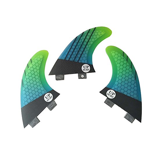 ե ե ޥ󥹥ݡ UPSURF Double Tabs Fins Surfboard fins 3fins M Size Surboard Carbon Fiberglass Thrusters with 1 Key &6 Screwsե ե ޥ󥹥ݡ
