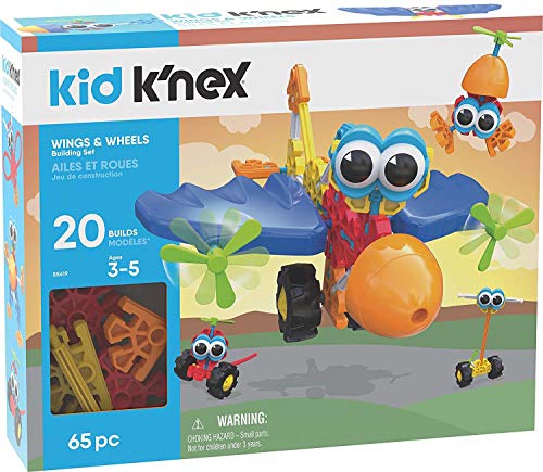 PlbNX mߋ pY ubN K'NEX Kid Wings & Wheels Building Set - 65 Pieces - Ages 3+ - Preschool Educational ToyPlbNX mߋ pY ubN