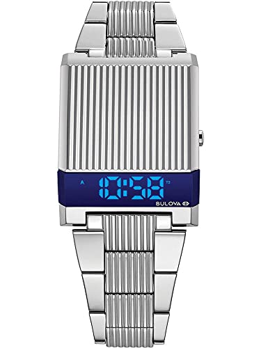 楽天angelica腕時計 ブローバ メンズ Bulova Mens Archive Series LED Computron Stainless Steel Watch, Blue LED Display Style: 96C139腕時計 ブローバ メンズ