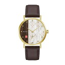 楽天angelica腕時計 ブローバ メンズ Bulova Frank Lloyd Wright April Showers Gold Tone Stainless Steel 3-Hand Quartz, Brown Leather Strap Style: 97A141腕時計 ブローバ メンズ