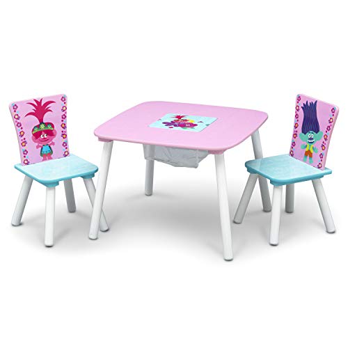 楽天angelicaトロールズ アメリカ直輸入 アニメ 映画 ドリームワークス Delta Children Kids Table and Chair Set with Storage （2 Chairs Included）, Trolls World Tourトロールズ アメリカ直輸入 アニメ 映画 ドリームワークス