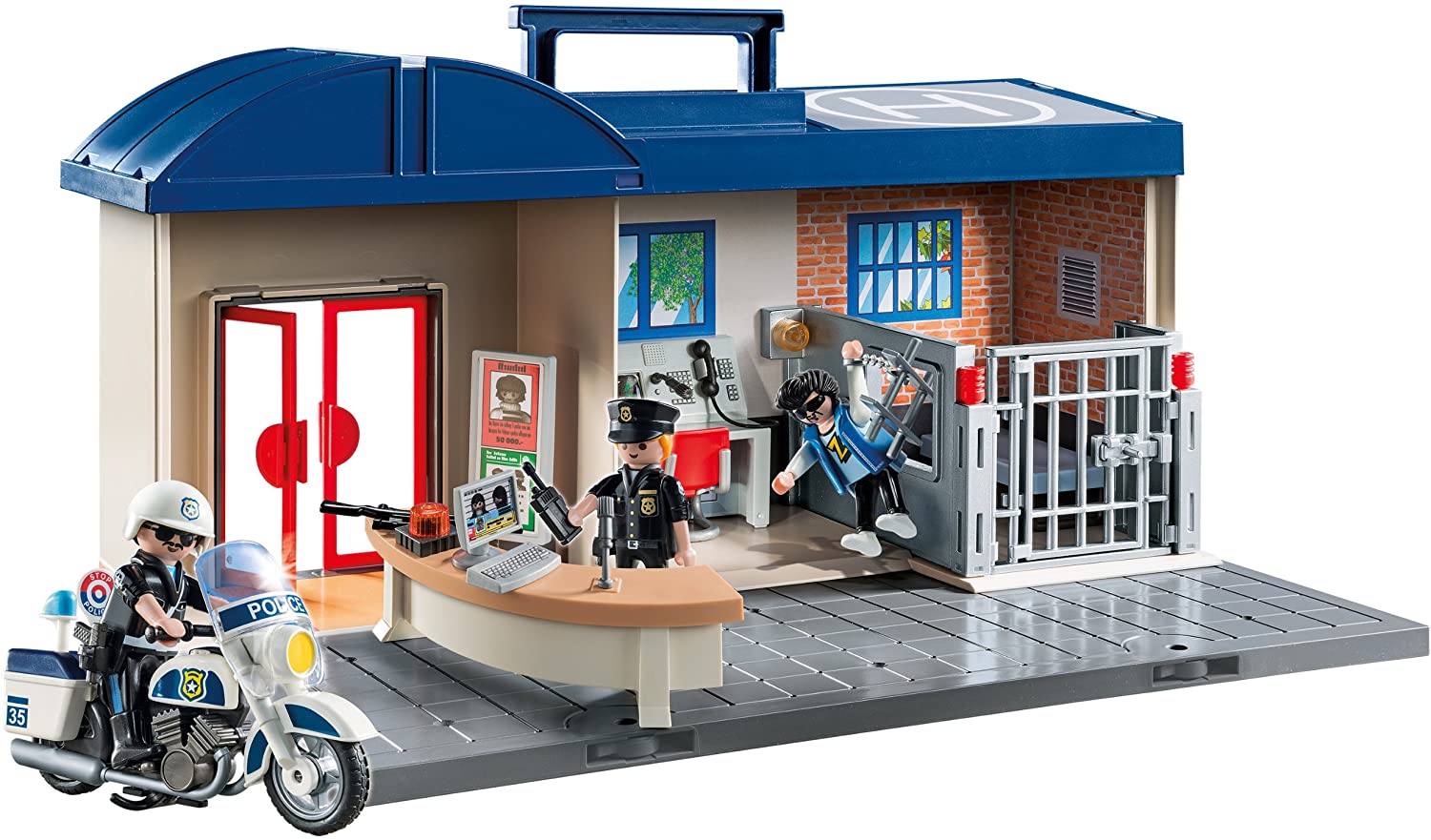 プレイモービルブロック組み立て知育玩具ドイツ【送料無料】PLAYMOBILTakeAlongPoliceStationプレイモービルブロック組み立て知育玩具ドイツ