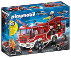 プレイモービル PlayMOBIL 消防車 9464 2人の消防士フィギュア 放水砲と機能するライトとサウンドを備えたRC互換車両