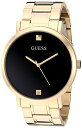 rv QX GUESS Y GUESS Men Analog Quartz Watch with Stainless Steel Strap, Gold-Tone/Black, 21.8 (Model: U1315G2)rv QX GUESS Y