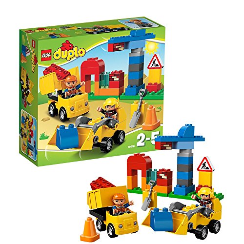 S fv 4KIDS Toy / Game Lego Duplo My First Construction Site 10518 With Truck, Crane And Front Loader - Made In DenmarkS fv