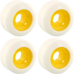 ウィール タイヤ スケボー スケートボード 海外モデル Powerflex Skateboards Rock Candy White/Clear Yellow Skateboard Wheels - 54mm 84b (Set of 4)ウィール タイヤ スケボー スケートボード 海外モデル