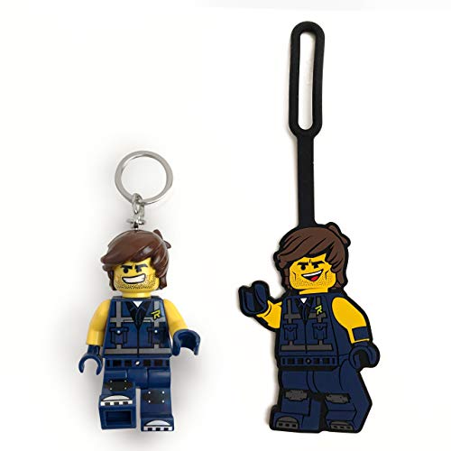 S X^[EH[Y LEGO Movie 2 Captain Rex Keychain Light & Silicone Luggage Tag Set - 3 Inch Tall Keychain LightS X^[EH[Y