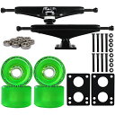 gbN XP{[ XP[g{[h COf A Longboard Skateboard Trucks Combo Set 70mm Bigfoot Pathfinder Wheels with Polished or Black Trucks, Bearings, and Hardware Package (70mm Green WheelgbN XP{[ XP[g{[h COf A