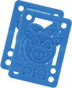 スケートボード\ライザーパッド スケボー スケートボード 海外モデル 直輸入 Pig Piles Blue Skateboard Riser Pads - 1/...