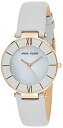 腕時計 アンクライン レディース Anne Klein Women's AK/3272RGLG Premium Crystal Accented Rose Gold-Tone and Light Grey Leather Strap Watch腕時計 アンクライン レディース