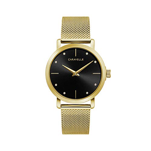 楽天angelica腕時計 ブローバ メンズ Caravelle by Bulova min/Max Quartz Ladies Watch, Stainless Steel, Gold-Tone （Model: 44L256）腕時計 ブローバ メンズ