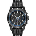 楽天angelica腕時計 ブローバ メンズ Bulova Men's Classic Sport 6-Hand Chronograph Quartz Watch, Black Polyurethane Strap, Blue Accent Style: 98A211腕時計 ブローバ メンズ