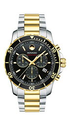 腕時計 モバード メンズ Movado Men's Series 800 2-Tone Chronograph Watch with Printed Index, Gold/Black/Silver (2600146)腕時計 モバード メンズ