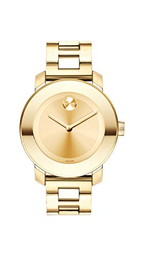 腕時計 モバード レディース Movado Women's BOLD Iconic Metal Yellow Gold Watch with a Flat Dot Sunray Dial, Gold (Model 3600085)腕時計 モバード レディース