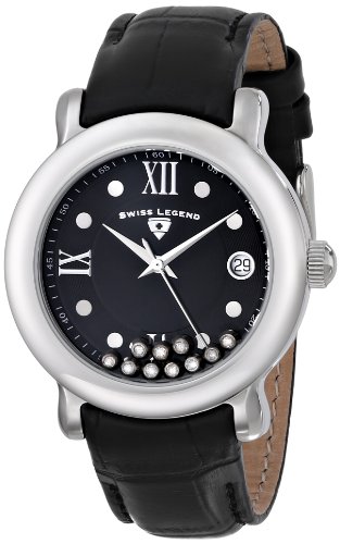 腕時計 スイスレジェンド レディース Swiss Legend Women's 22388-01 Diamanti Analog Display Swiss Quartz Black Watch腕時計 スイスレジェンド レディース