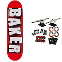 スタンダードスケートボード スケボー 海外モデル 直輸入 Baker Skateboard Complete Logo White 7.56