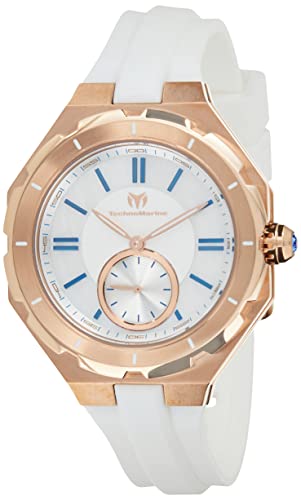 テクノマリーン 腕時計 テクノマリーン レディース Technomarine Women's Cruise StainlessSteel Quartz Watch with Silicone Strap, White, 17 (Model: TM118009) (One Size, Multicolored)腕時計 テクノマリーン レディース