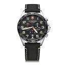 ビクトリノックス 腕時計 ビクトリノックス スイス レディース，ウィメンズ Victorinox Fieldforce Chrono - Men's Watch & Timepiece - Wristwatch for Men - Black Dial and Black Leather Strap腕時計 ビクトリノックス スイス レディース，ウィメンズ