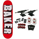 スタンダードスケートボード スケボー 海外モデル 直輸入 Baker Skateboard Complete Brand Logo White 8.5