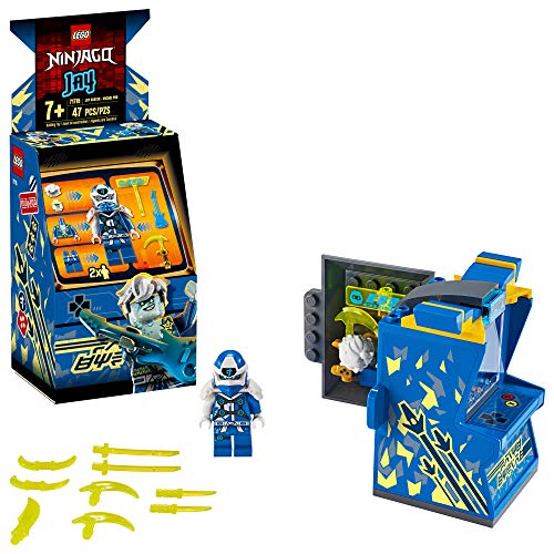 S jWS[ LEGO NINJAGO Jay Avatar - Arcade Pod 71715 Mini Arcade Machine Building Kit, New 2020 (47 Pieces)S jWS[