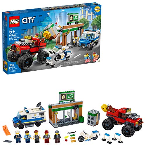 S VeB LEGO City Police Monster Truck Heist 60245 Police Toy, Cool Building Set for Kids (362 Pieces)S VeB