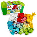 レゴ デュプロ LEGO DUPLO Classic Brick Box Building Set - Features Storage Organizer, Toy Car, Number Bricks, Build, Learn, and Play, Great Gift Playset for Toddlers, Boys, and Girls Ages 18 Months, 10913レゴ デュプロ