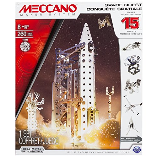 アンクルミルトン知育玩具科学20070139-6026302MeccanoSpaceQuestSet,15ModelBuildingSet,260Pieces,ForAges8+,STEMConstructionEducationToyアンクルミルトン知育玩具科学20070139-6026302
