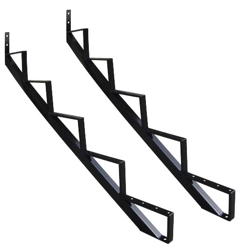 ȥܡ\饤ѥå ܡ ȥܡ ǥ ľ͢ Steel Stair Step Riser - 5 Step for Deck Height 42 inches Stair Stringer Step Stringerȥܡ\饤ѥå ܡ ȥܡ ǥ ľ͢