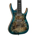 fB[ GLM^[ COA Dean Guitars Exile Select 7 String Burl Poplar Electric Guitar, Right, Satin Turquoise Burst (EXILE7BRL STQB)fB[ GLM^[ COA