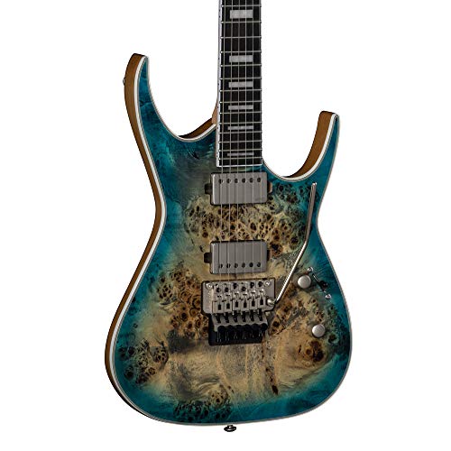 ディーン エレキギター 海外直輸入 Dean Guitars Exile Select Floyd Rose 6 String Burl Poplar Electric Guitar, Right, Satin Turquoise Burst (EXILEF BRL STQB)ディーン エレキギター 海外直輸入