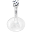 ボディキャンディー ボディピアス アメリカ 日本未発売 ウォレット Body Candy 14k White Gold 1.5mm CZ Bioplast Pu...