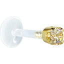 ボディキャンディー ボディピアス アメリカ 日本未発売 ウォレット Body Candy Solid 14k Yellow Gold 3mm Champagne...