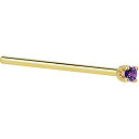 ボディキャンディー ボディピアス アメリカ 日本未発売 ウォレット Body Candy Solid 14k Yellow Gold 2mm Purple Cu...