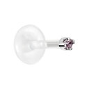 ボディキャンディー ボディピアス アメリカ 日本未発売 ウォレット Body Candy 14k White Gold June 1.5mm CZ Biopla...