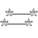 ボディキャンディー ボディピアス アメリカ 日本未発売 ウォレット Body Candy Stainless Steel Clear Accent Star B...