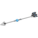 ボディキャンディー ボディピアス アメリカ 日本未発売 ウォレット Body Candy Steel Southwestern Blue Orb Feather...